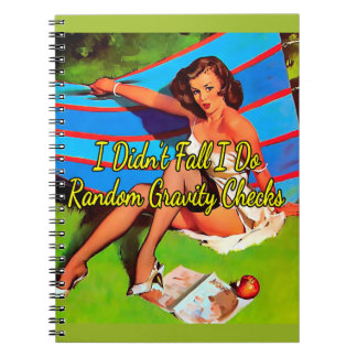 Caderno Espiral Pinup Fall Out of Hammock, de 1950, por Gil Elvgre