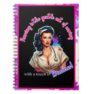 Caderno Espiral Pinup_ Nurse Badass