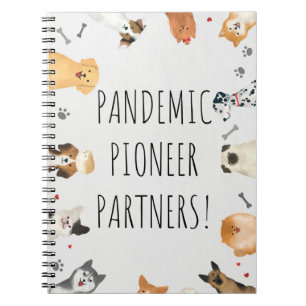 Caderno Espiral Pioneer Partners Cute Dogs Gift Para Pioneiros De