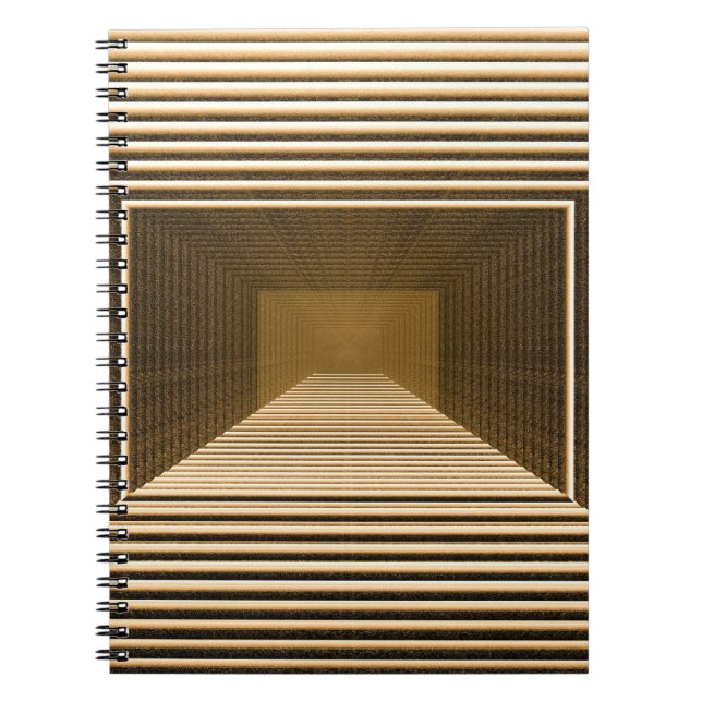 Caderno Espiral Pirâmide amarela, design gráfico de desktop (Frente)