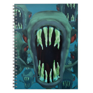 Caderno Espiral Piranhas Peixes Personalizados Personalizam Annive