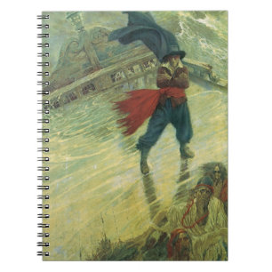 Caderno Espiral Pirata Antigo, O Holandês Voador por Howard Pyle
