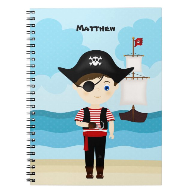 Caderno Espiral Pirata Boy (Frente)