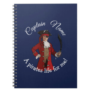 Caderno Espiral Pirata do Partido Náutico Blue Boy