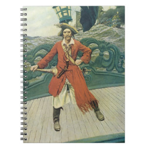 Caderno Espiral Piratas Antigos, Capitão Keitt por Howard Pyle