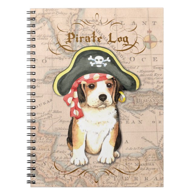 Caderno Espiral Pirate Hat Beagle (Frente)