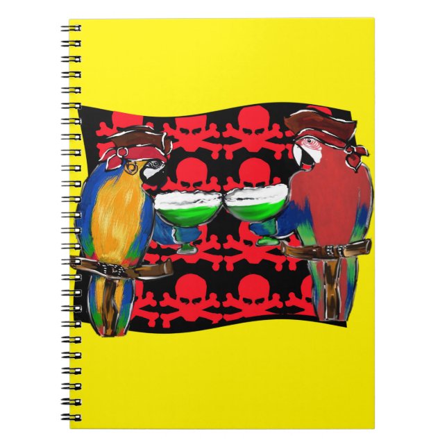 Caderno Espiral Pirate Parrots (Frente)