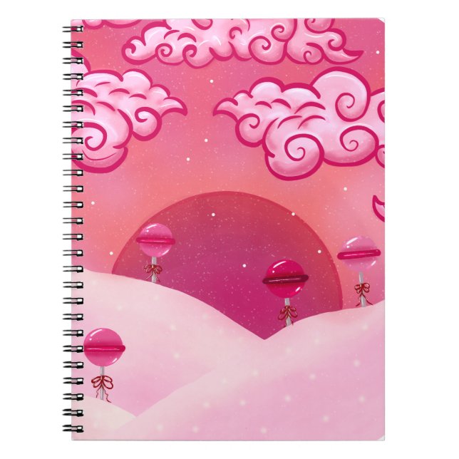 Caderno Espiral Pirulitos e nuvens bonitas (Frente)