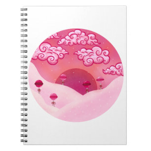 Caderno Espiral Pirulitos e nuvens bonitas