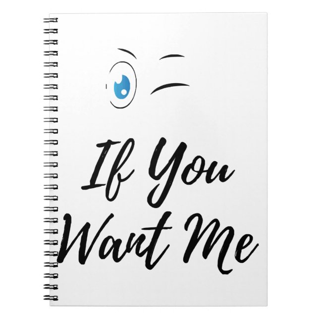 Caderno Espiral Piscar se você quer eu funny masculino  (Frente)