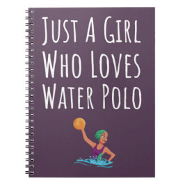 Caderno Espiral Piscina De Polo De Água Rosa Para Meninos