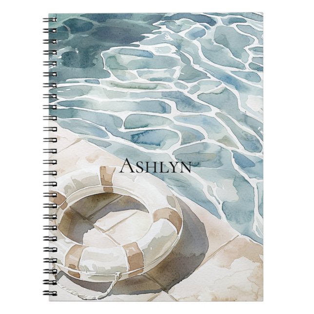 Caderno Espiral Piscina lateral (Frente)
