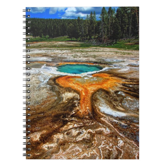Caderno Espiral Piscina térmica de Yellowstone (Frente)