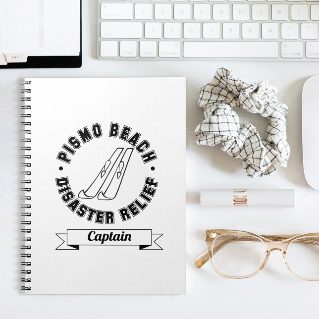 Caderno Espiral Pismo Beach Disaster Alivio Capitão Notebook (Criador carregado)