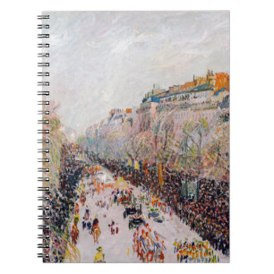Caderno Espiral Pissarro - Montmartre, Mardi Gras no Boulevard