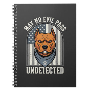 Caderno Espiral Pitbull Patriótico Cão de Guarda