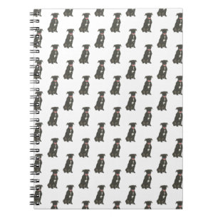 Caderno Espiral Pitbull Staffy (Preto)