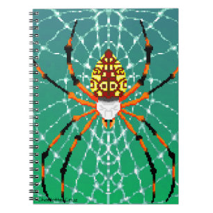 Caderno Espiral Pixel de aranha de banana