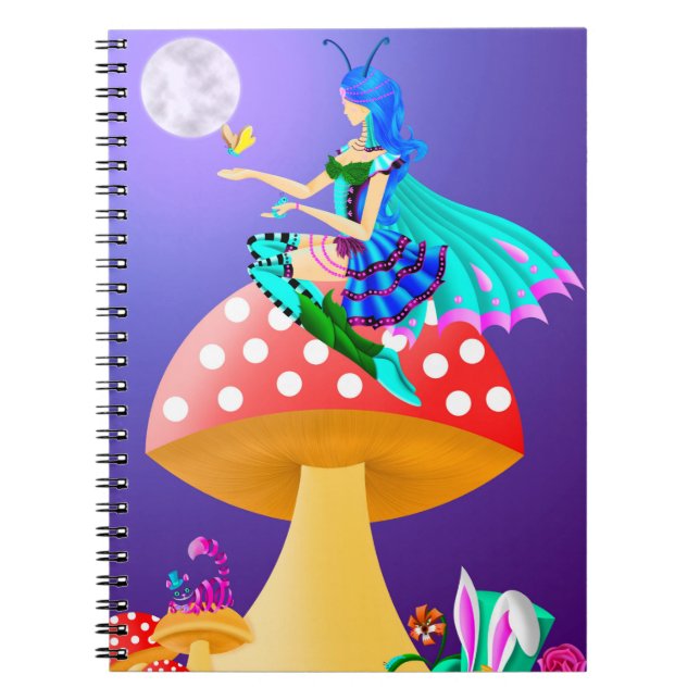Caderno Espiral Pixie na Marcha Mushroom (Frente)