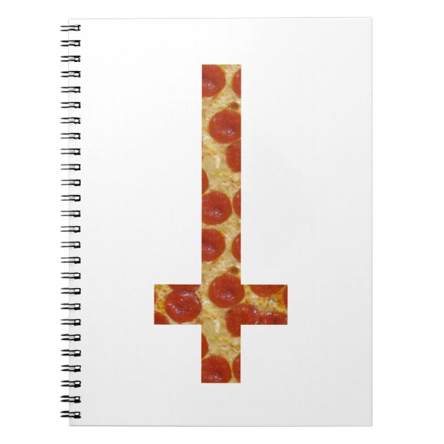 Caderno Espiral pizza cruz invertida (Frente)