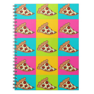 Caderno Espiral Pizza design notebook