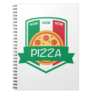 Caderno Espiral Pizza do nom de Nom