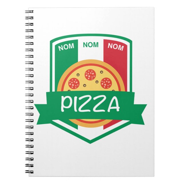 Caderno Espiral Pizza do nom de Nom (Frente)
