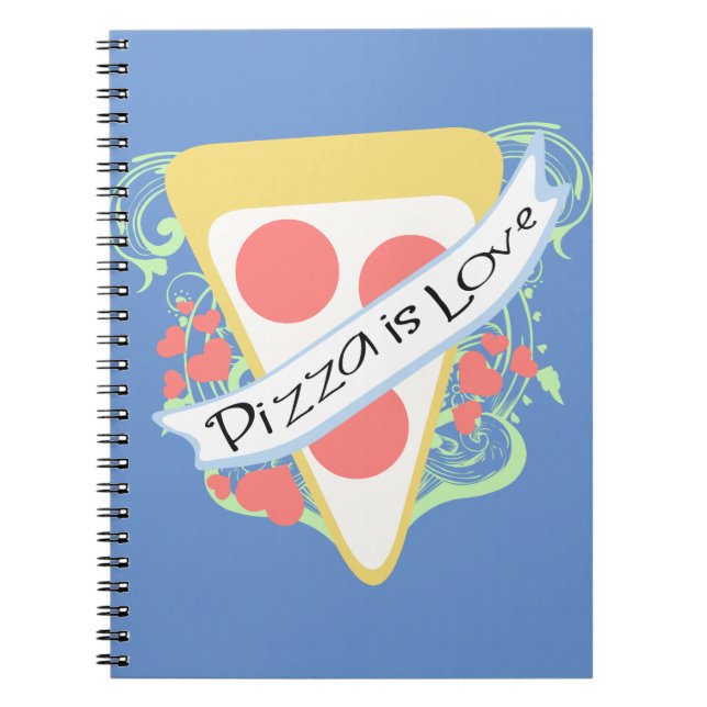 Caderno Espiral Pizza é Amor (Frente)