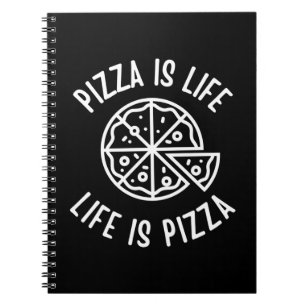 Caderno Espiral Pizza É Vida É Pizza Engraçado