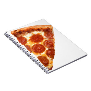 Caderno Espiral Pizza Fatiada SlipperyJoe's pepperoni queijo delic