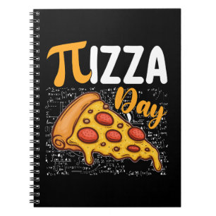 Caderno Espiral Pizza Pi Day Matemática Amantes