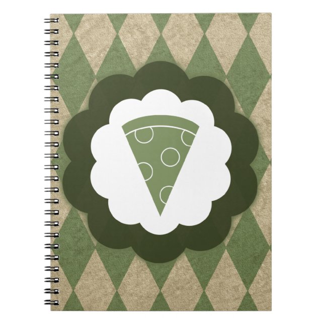 Caderno Espiral pizza vintage (Frente)