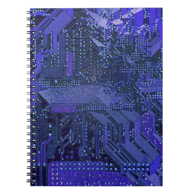 Caderno Espiral Placa de Circuito de Tecnologia Eletrônica Ciberné (Frente)