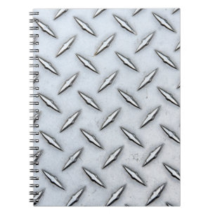 Caderno Espiral Placa de Diamante de Aço