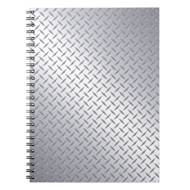 Caderno Espiral Placa de Diamante de Aço Brilhante (Frente)