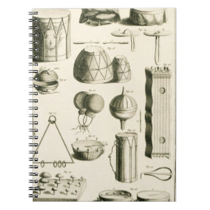 Caderno Espiral Placa II: Instrumento de percussão antigo e