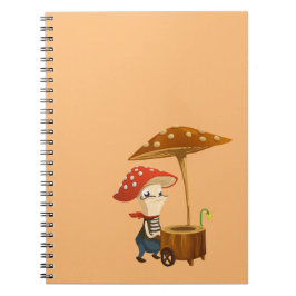 Caderno Espiral Placa para notebook Kid Mushroom