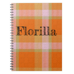 Caderno Espiral Plaid Decorativo