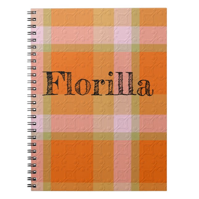 Caderno Espiral Plaid Decorativo (Frente)