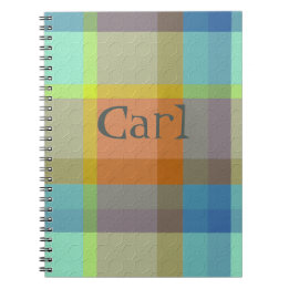 Caderno Espiral Plaid With Pattern Notebook