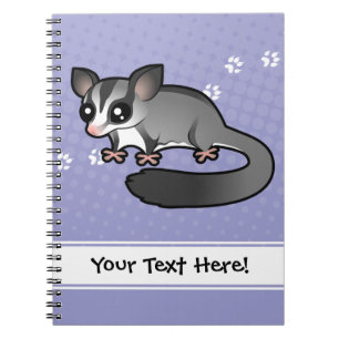 Caderno Espiral Planador de Açúcar Desenho Animado