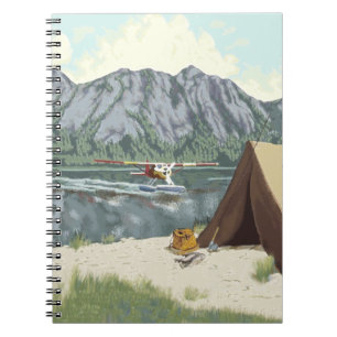 Caderno Espiral Planador E Viagem De Pesca Do Alaska Bush