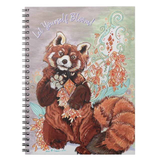 Caderno Espiral Planejador de Arte Red Panada Crystaline Vibes (Frente)