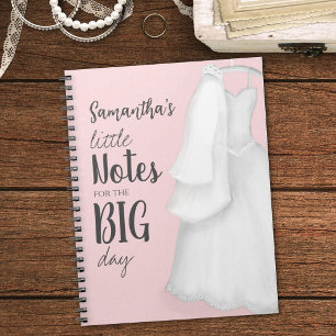 Caderno Espiral Planejador de Casamento Rosa Estiloso Personalizad