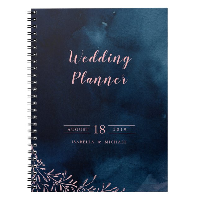 Caderno Espiral planejador de casamento russo para a caligrafia de (Frente)
