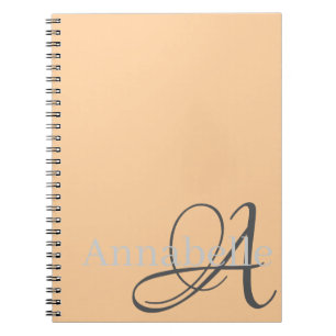 Caderno Espiral Planejador De Monograma E Nome