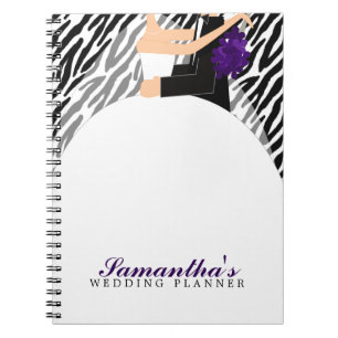 Caderno Espiral Planejador do casamento dos noivos {roxo escuro}