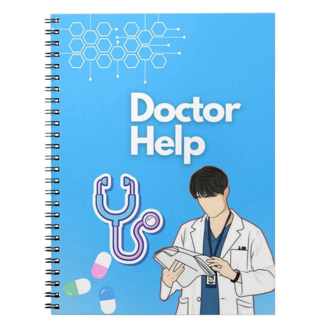 Caderno Espiral Planejador Médico | Bloco de notas diário (Frente)