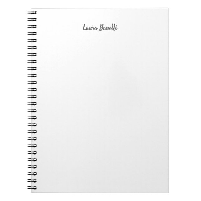 Caderno Espiral Planilha profissional moderna minimalista (Frente)