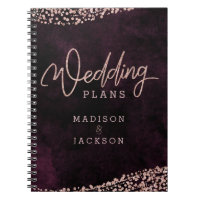 Planner de Casamento Confetti, Rosa de Vinho da Bo